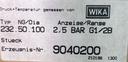 232.50.100-0-2.5 BAR