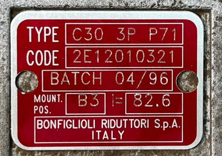 BONFIGLIOLI C30 3P P71  i=82.6