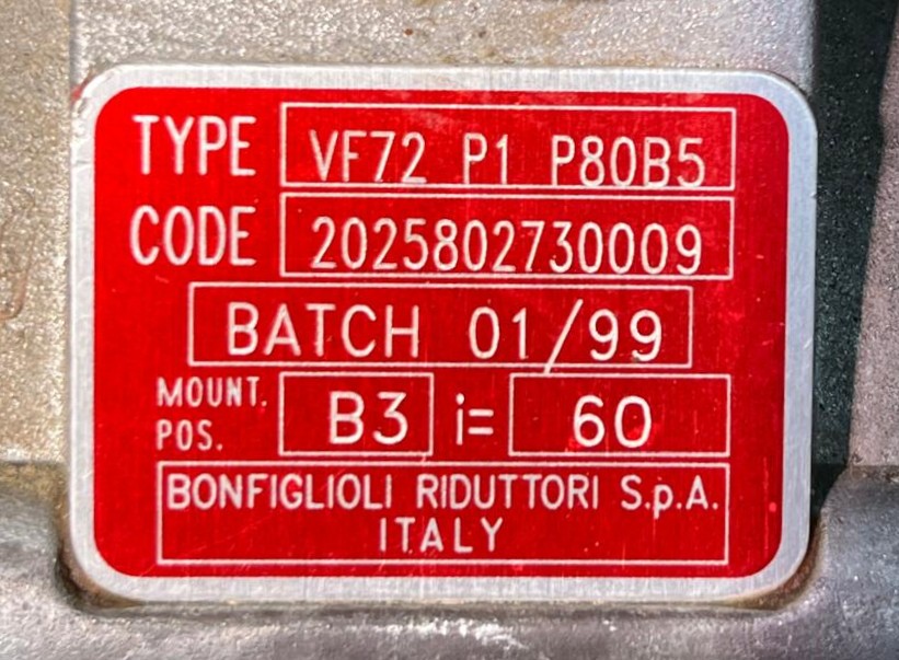BONFIGLIOLI VF 72 P1 P80B5 i=60