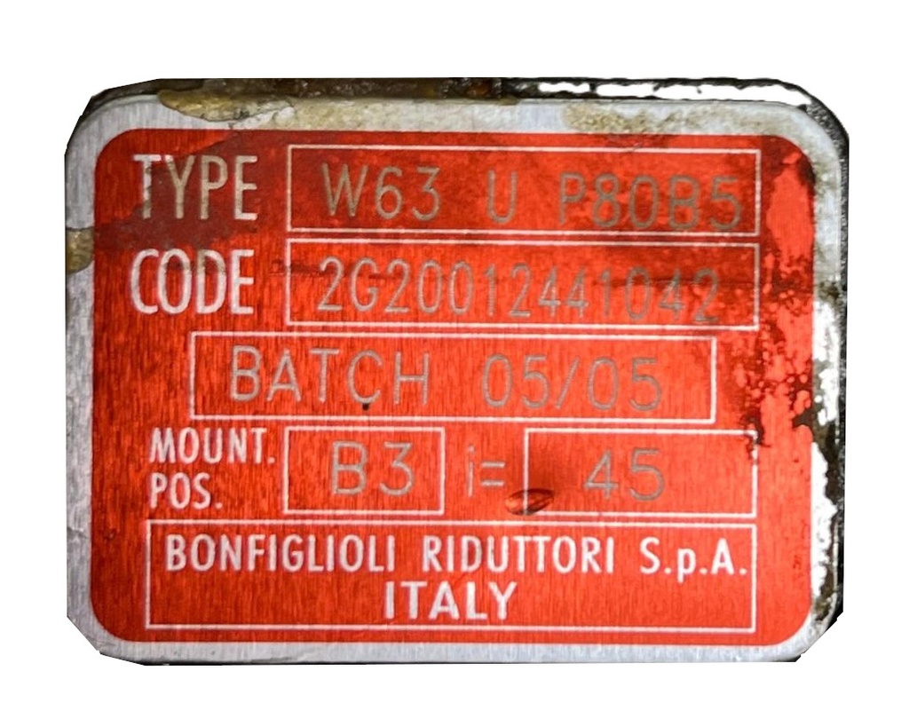 BONFIGLIOLI W 63 U 45 P80 B5 B3