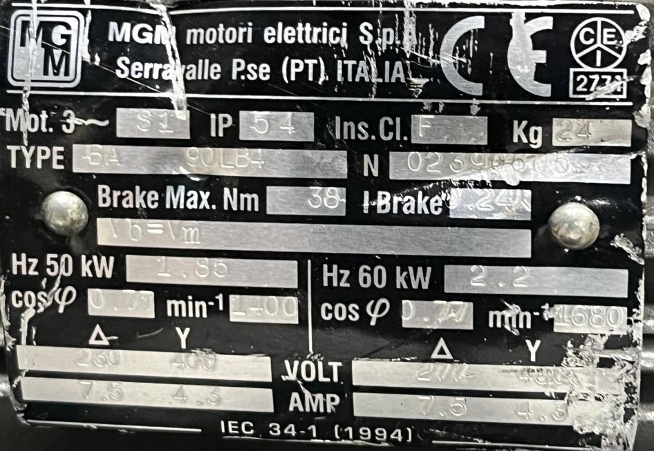 MGM BA 90LB4 1.85KW 