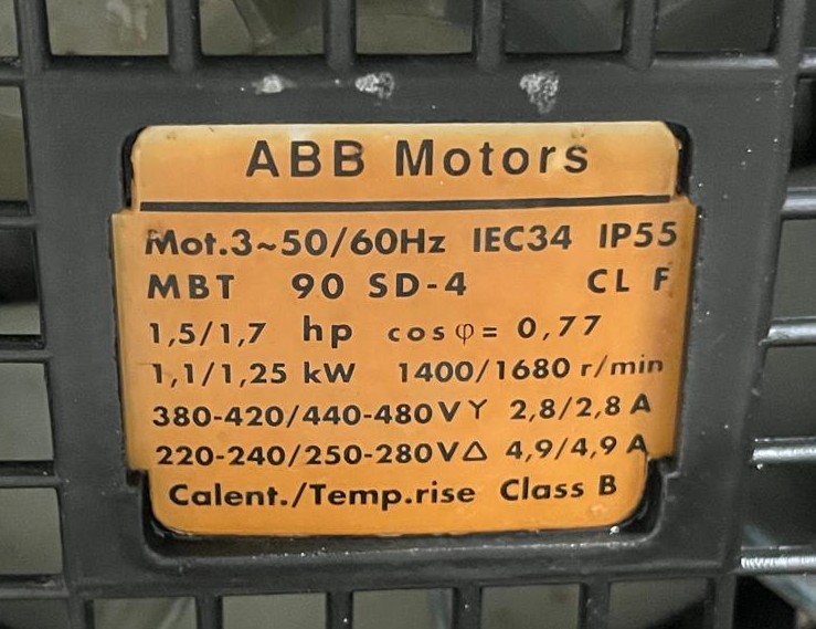 ABB MBT 90 SD-4  1.1 KW USADO