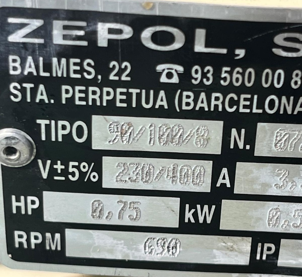 ZEPOL  90/100/8   0.75 KW