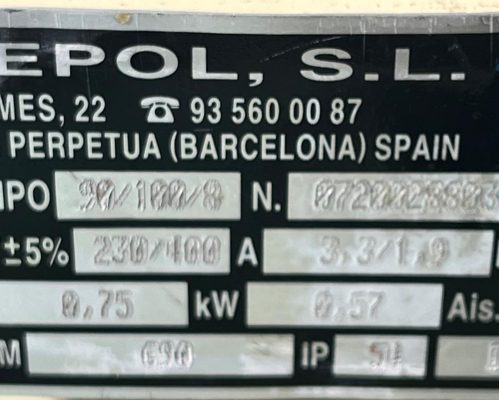 ZEPOL  90/100/8   0.75 KW