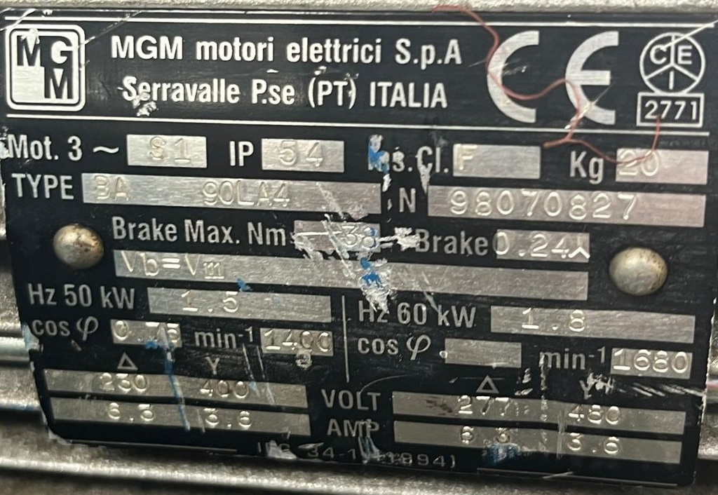 MGM BA 90LA4  1.5KW 
