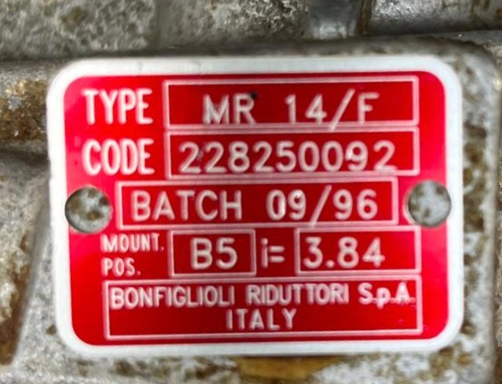BONFIGLIOLI  C30 3P P71  i=186 + MR 14/F i=3,84 MOTOREDUCTOR