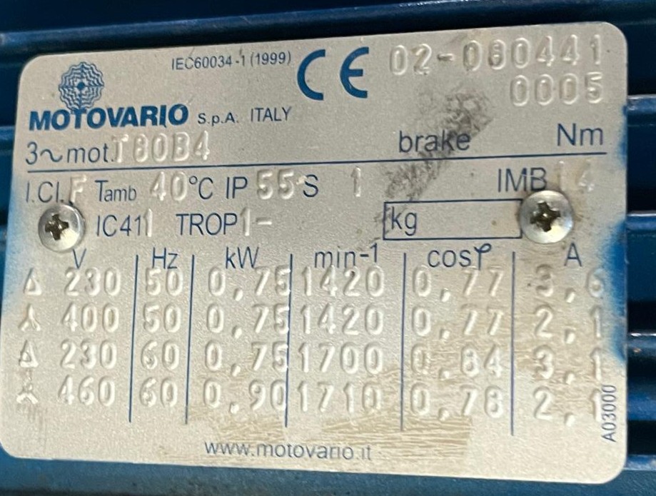 MOTOVARIO NMRV 075  B3-6-7-8  i=20