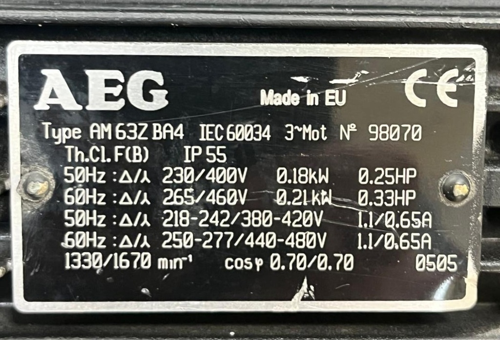 BONFIGLIOLI  VF 44 P63 B14 i=100 MOTORREDUCTOR