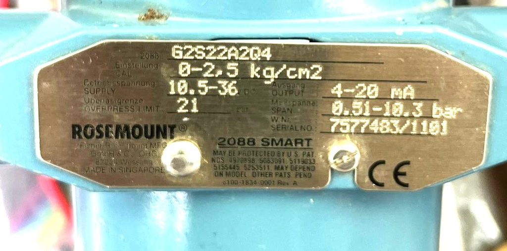 ROSEMOUNT 2088 G2 S22 Q4