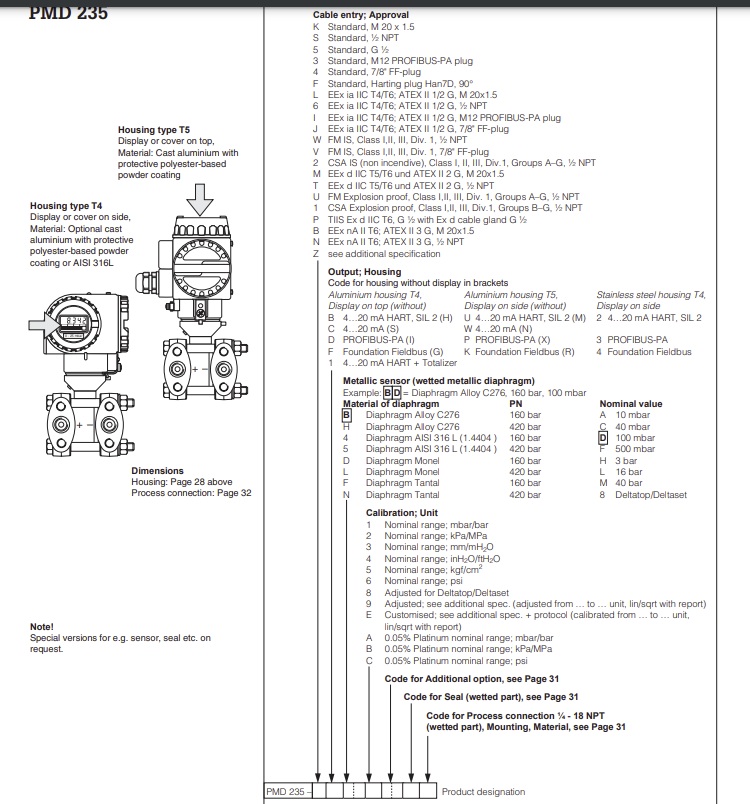 ENDRESS+HAUSER  PMD235-5B4H3EB3C  