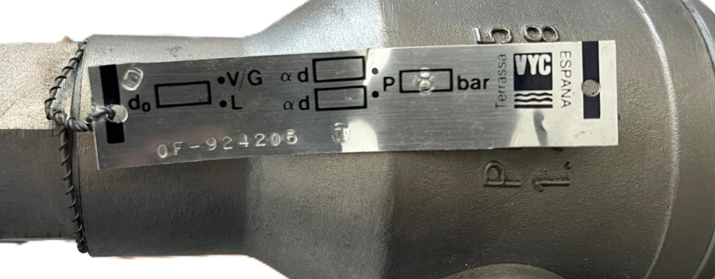 VALVULA DE SEGURIDAD VYC -8 BAR