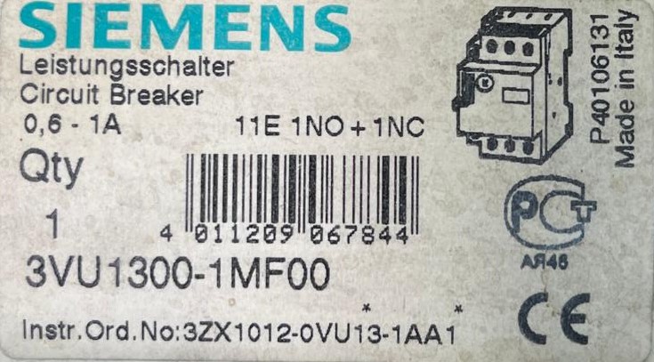  3VU1300-1MF00 INTERRUPTOR AUTOMÁTICO