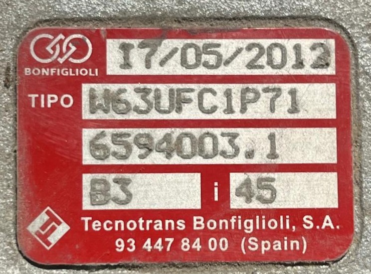 BONFIGLIOLI W 63 UFC1 45 P71 B3