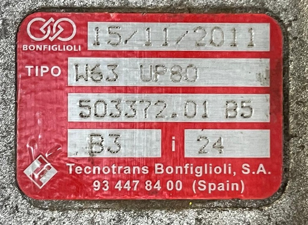 BONFIGLIOLI W 63 UP80 24 B5 B3 