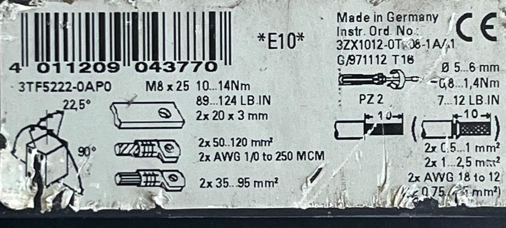 SIEMENS 3TF5222-0AP0 