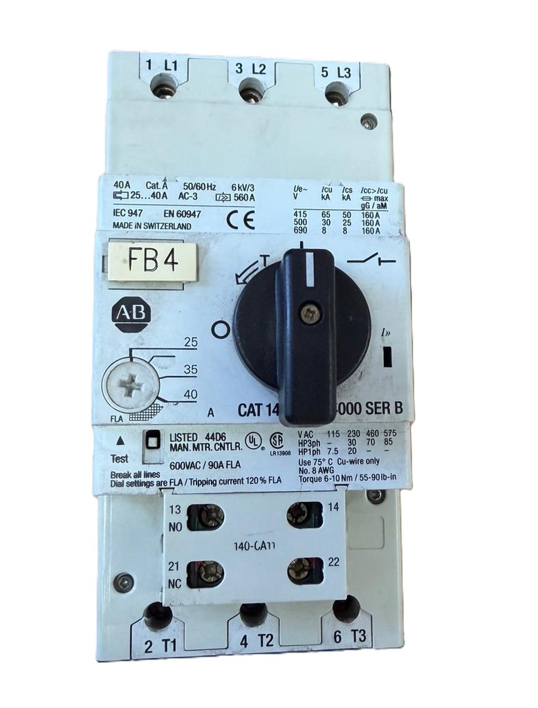 ALLEN BRADLEY CAT 140-CNM-4000 SER B