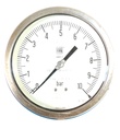 MANÓMETRO 160MM 0-10BAR INOX.