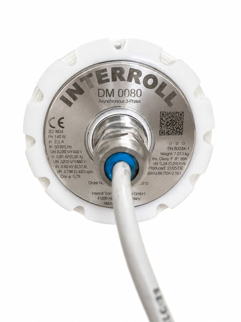 Mototambor Interroll DM 0080 trifásico 140W nuevo