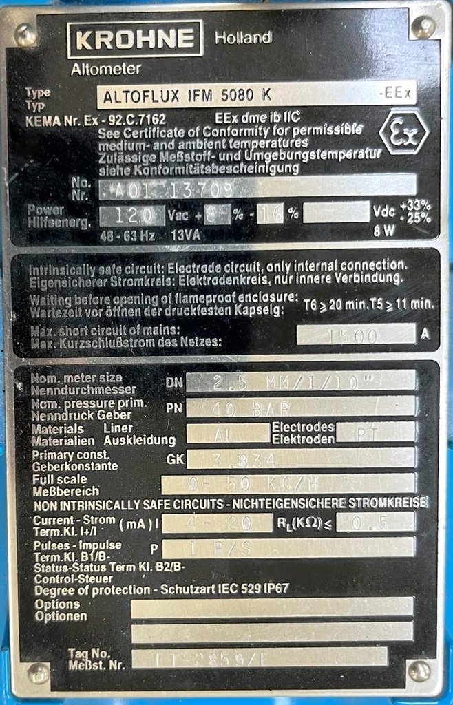 ALTOFUX IFM 5080 K + IFC090 DN 2,5 