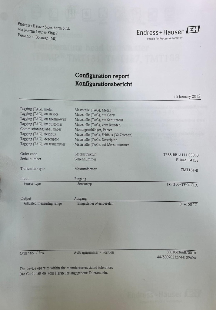 ENDRESS+HAUSER_TMT181-B + PT100