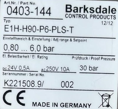 E1H-H90-P6-PLS-T  BARKSDALE