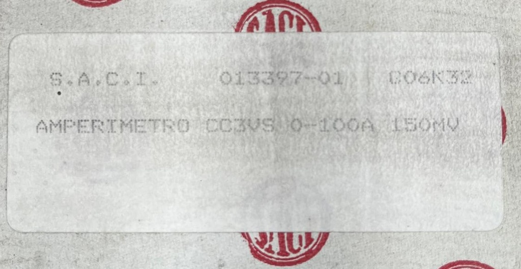AMPERIMETRO 013397-01 C06K32 SACI