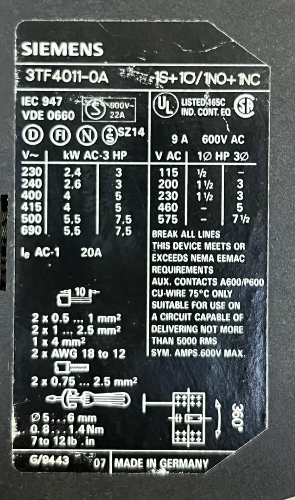 SIEMENS 33TF4011-0A