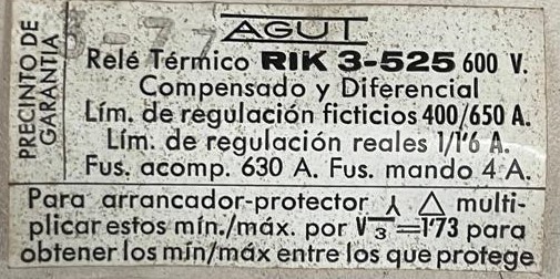 RIK 3-526  400/600 AMP AGUT 