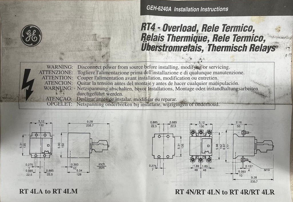RT4LM GENERAL ELECTRIC