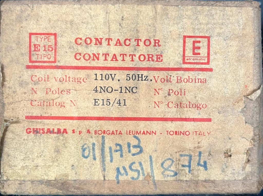 E 15-41 CONTACTOR GHISALBA