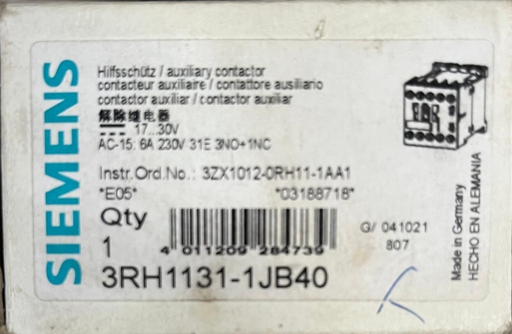 3RH1131-1JB40 SIEMENS