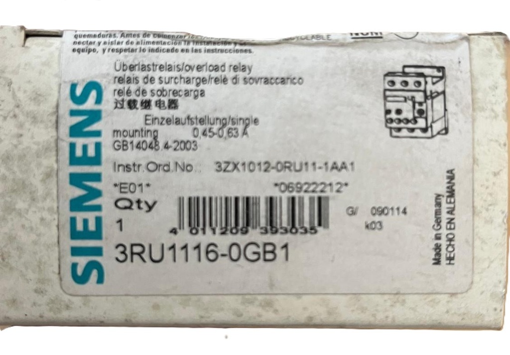 3RU1116-0GB1 SIEMENS 