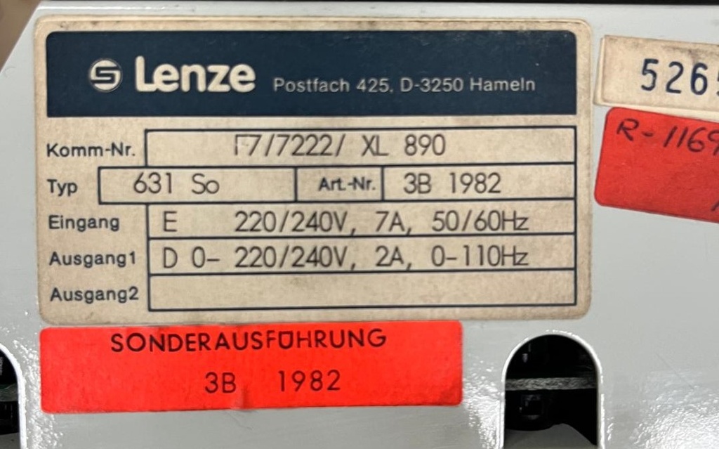 LENZE 631 SO 3B 1982