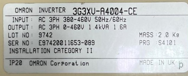 3G3XV-A4004-CE OMRON