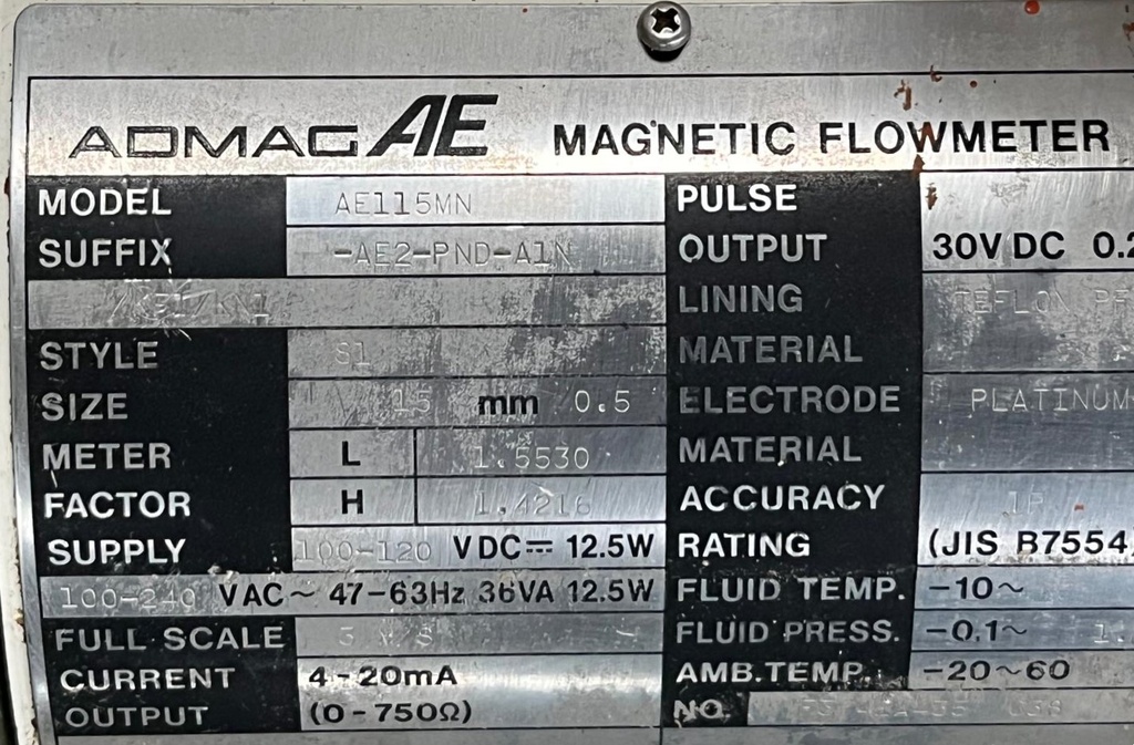AE115MN-AE2-PND-A1N CAUDALÍMETRO