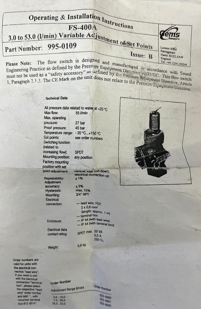 FS-400A (022-6601) GEMS