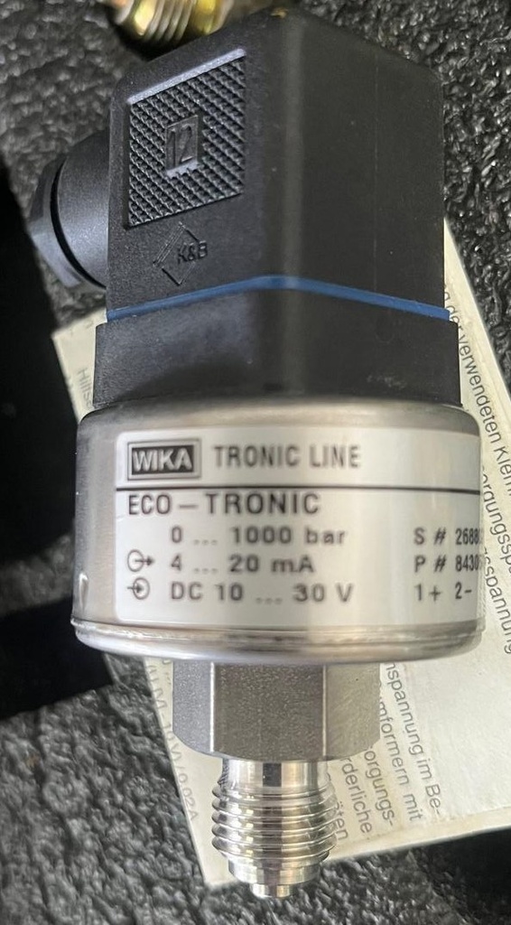 WIKA ECO-TRONIC LINE 0-1000 BAR TRANSMISOR
