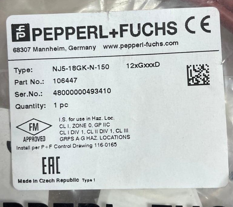 PEPPERL+FUCHS NJ5-18GK-N-150 