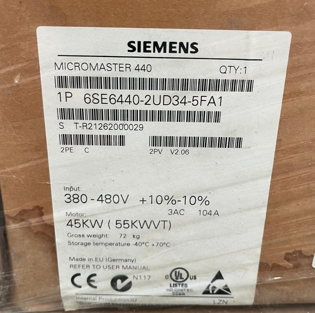 MICROMASTER 440 6SE6440-2AD34-5FA1 