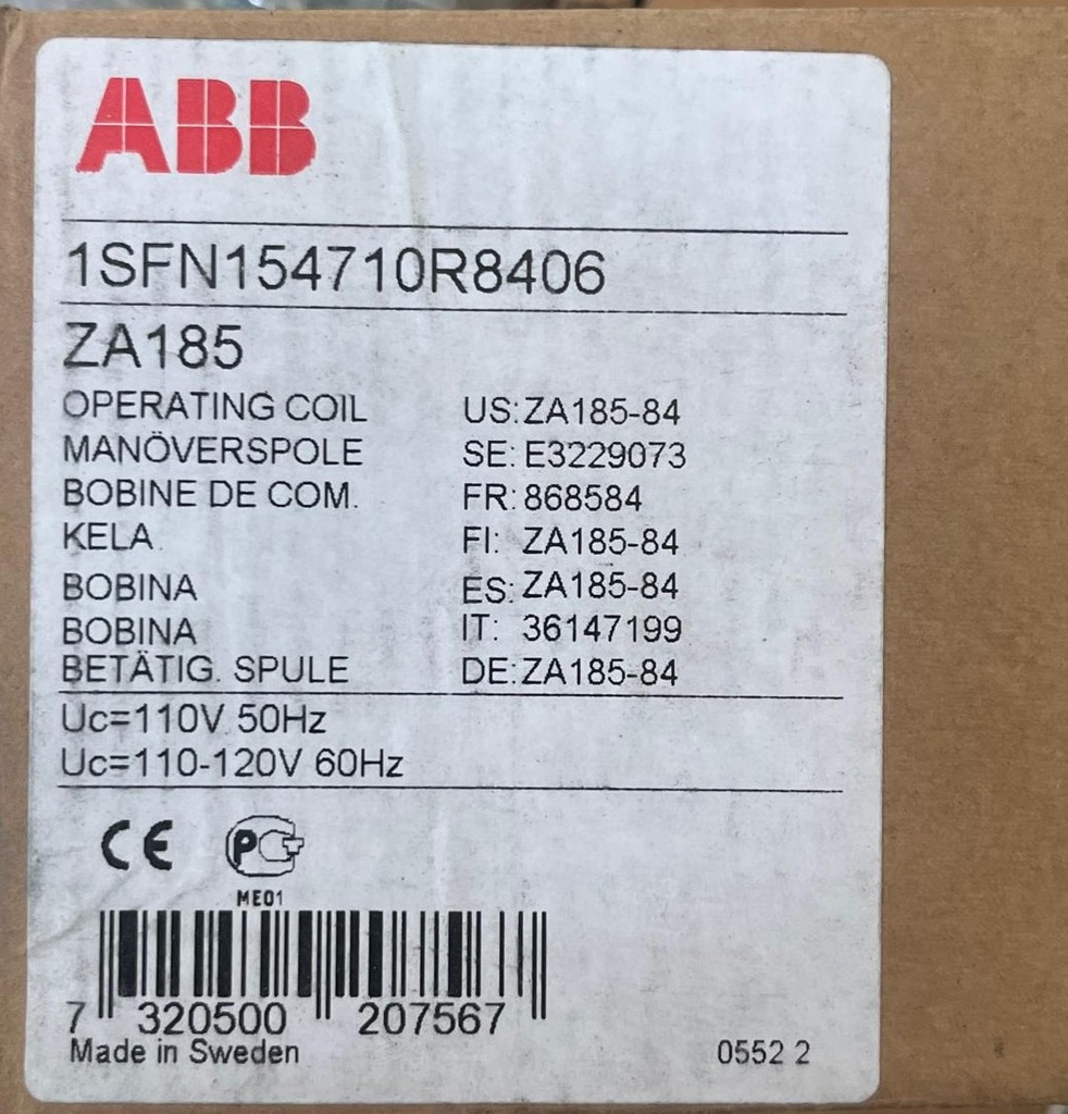ABB ZA185-84 BOBINA 110V ABB  
