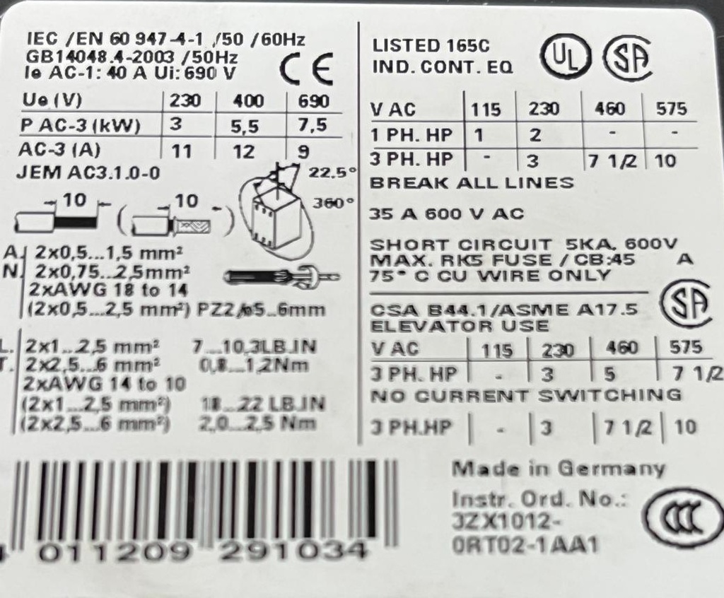  3RT1024-1BB40 SIEMENS 