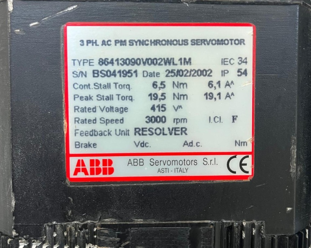 SYNCHRONOUS SERVOMOTOR 86513090V002WL1M