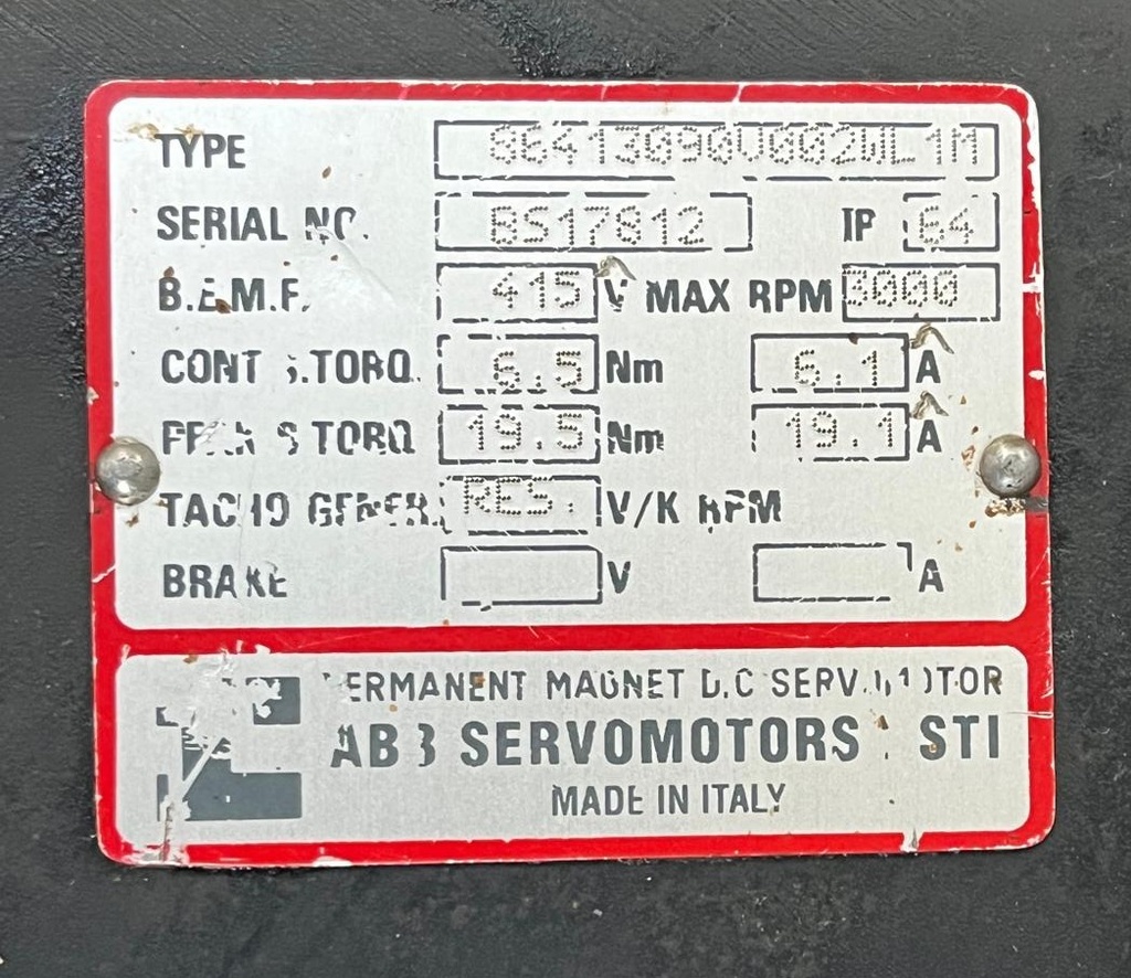 ABB SERVOMOTOR SINCRONICO 86513090V002WL1M