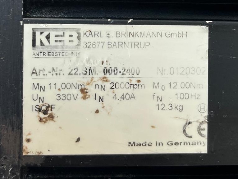 KEB 22.SM 000-2400 SERVOMOTOR