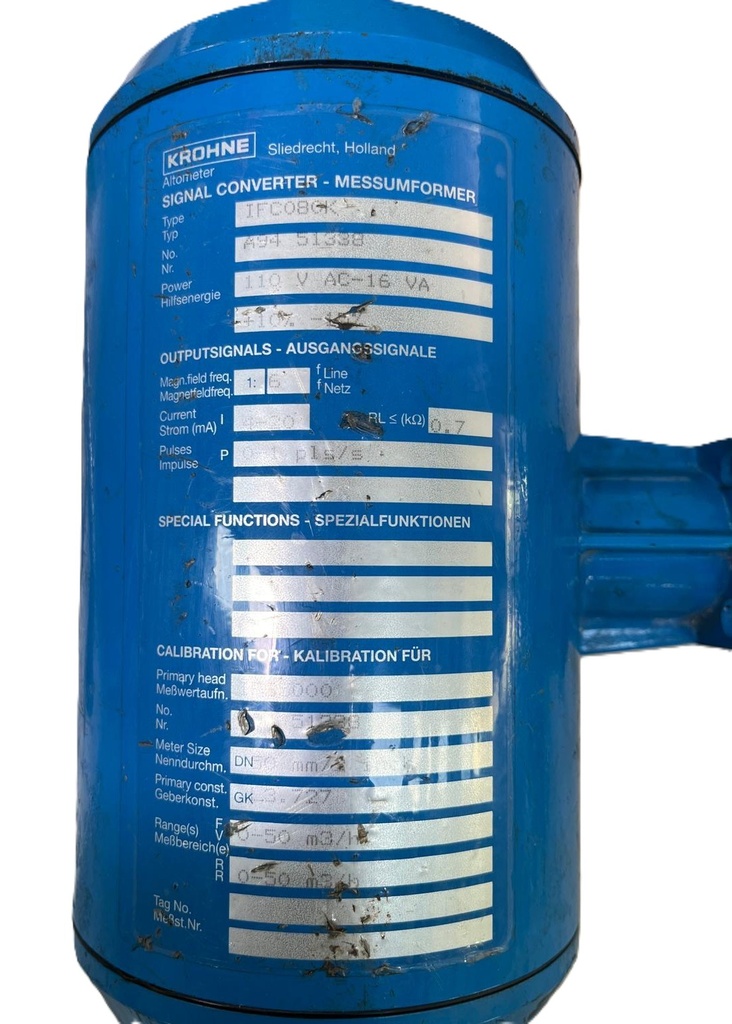 IFC080K + IFS5000 KROHNE DN 50