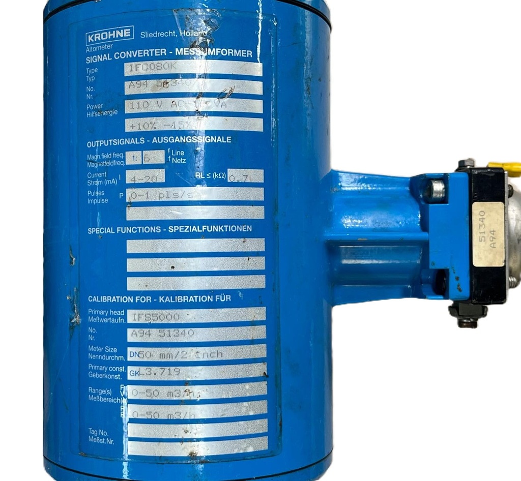 IFC080K + IFS5000 KROHNE DN 50