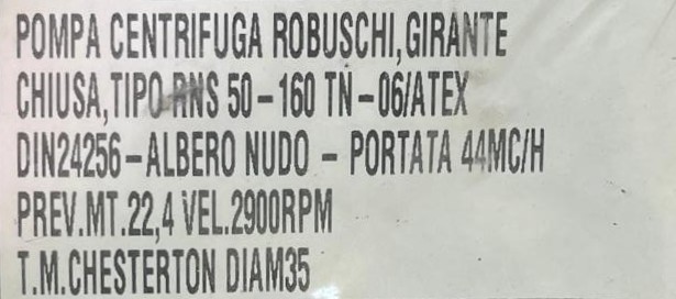 ROBUSCHI RNS 50-160 TN-06/ATEX