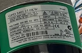 GPD 3401 15kW  USADO Nº SERIE 3785263004