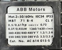 ABB MBT 71 B-4  0.37 KW USADO