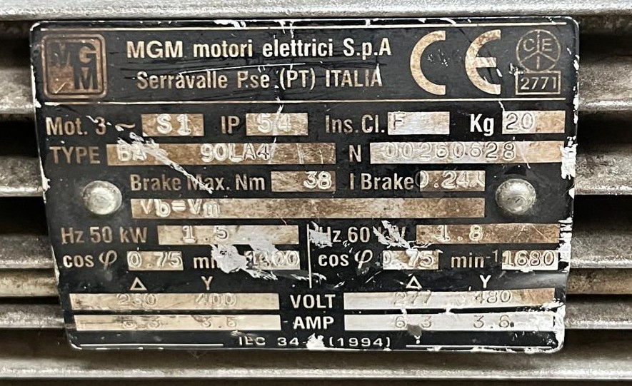 MGM BA 90LA4  1.5KW 